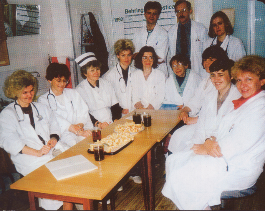 Praca w Klinice. Zesp prof. A. Dmoszyskiej, 1992