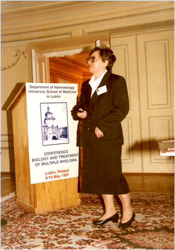 Prof. Maria Kraj w trakcie II Międzynarodowej Konferencji w Lublinie, 1997