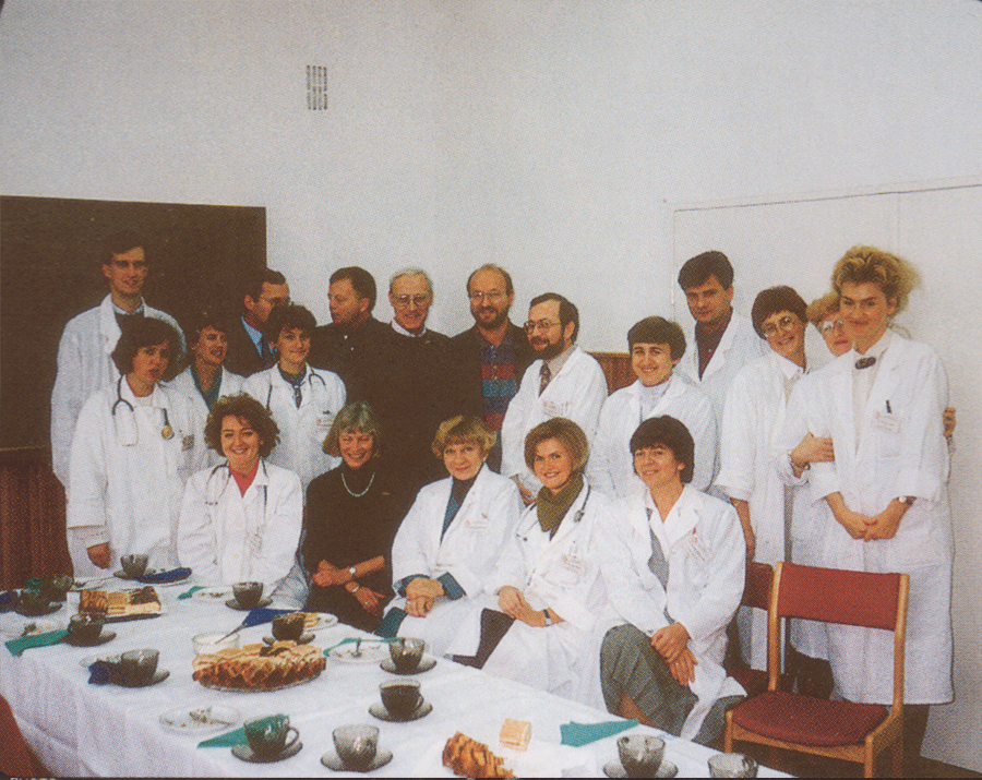 Praca w Klinice. Wizyta duńskich hematologów, 1998